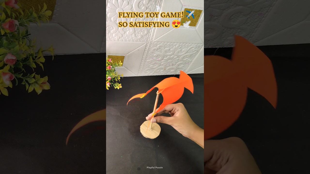 DIY Flying bird GAME 🐦🎮 | Easy kids craft Activity#Shorts #youtubeshorts #shortsfeed #trending #diy