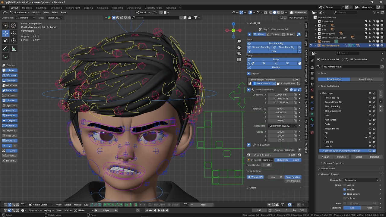 Rigging Process Timelapse - Raka [] Blender 4.2
