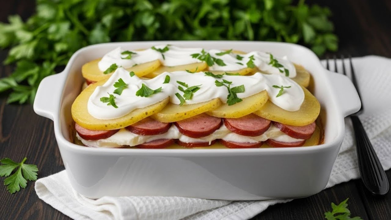 BEST Smoked Sausage Potato Casserole Recipe (Comfort Food)