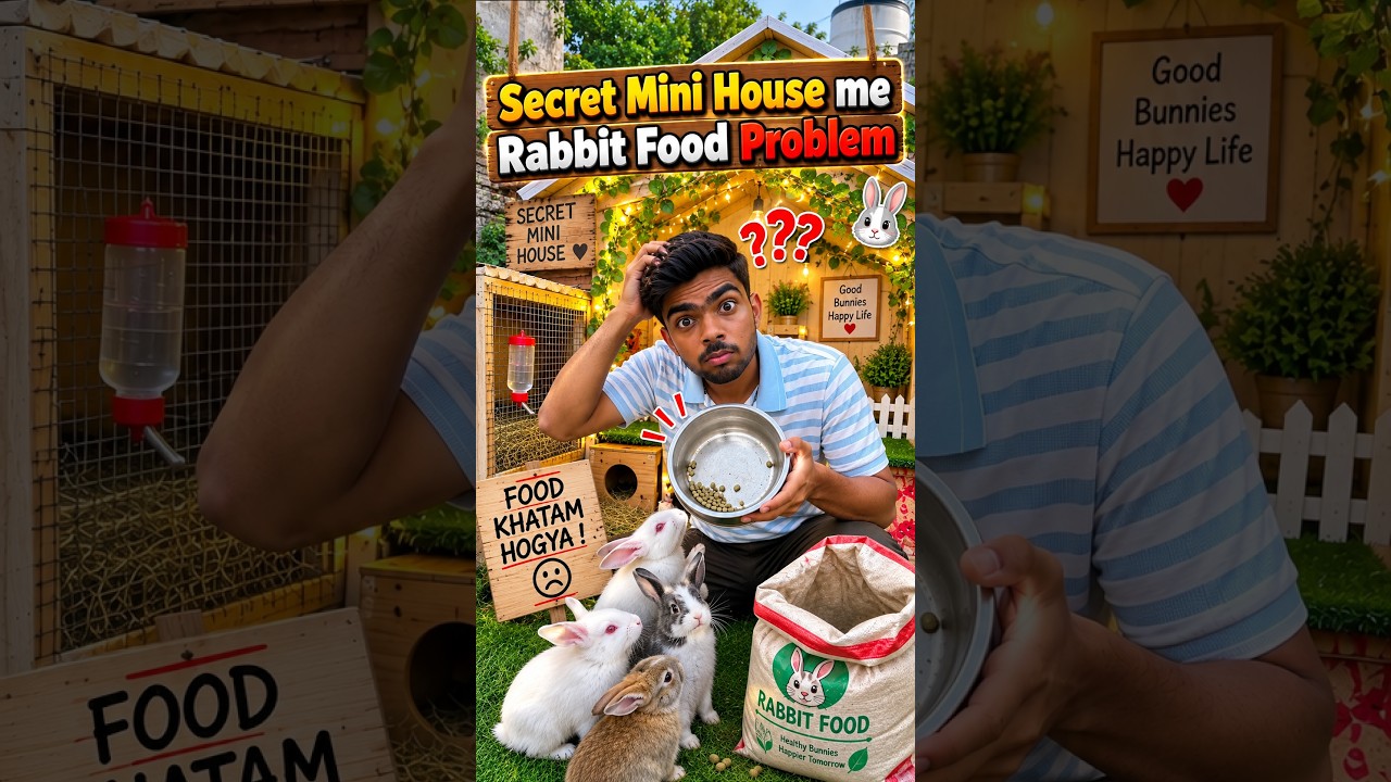 Food for My Rabbit 😱 | Secret Mini House #dailyminivlog #minivlogseries #secrethouse
