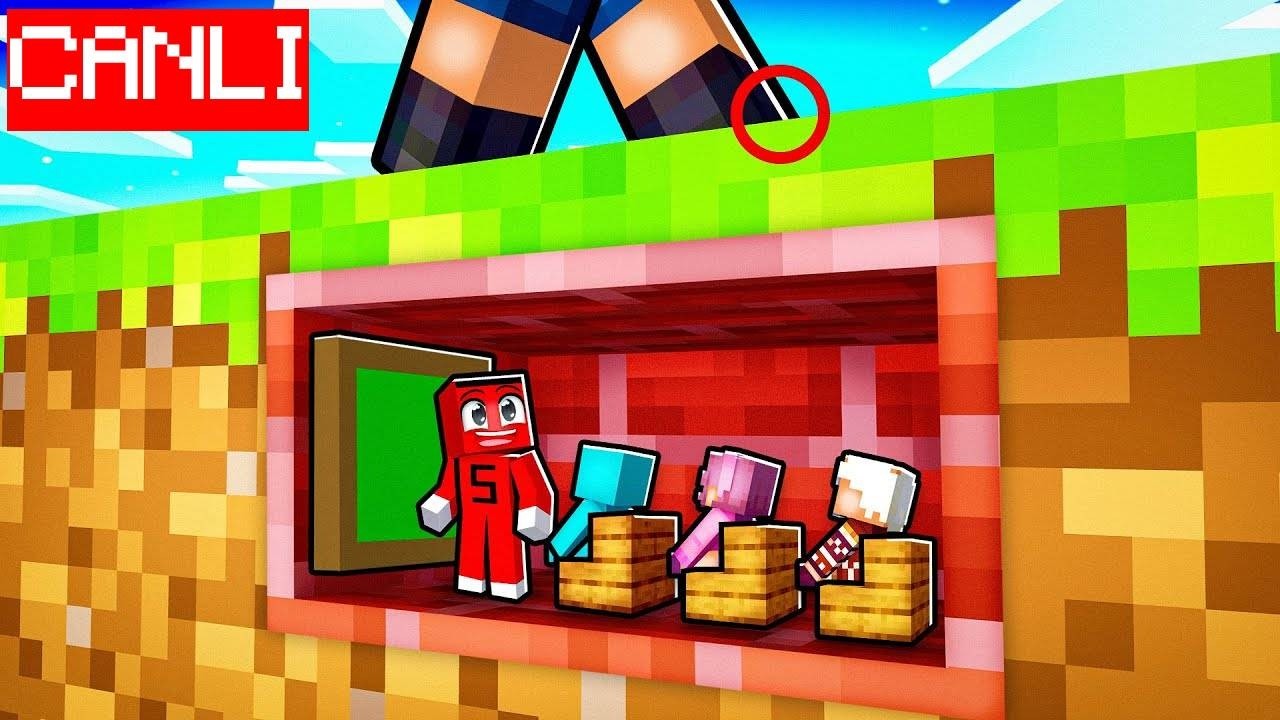 GİZLİ MİNİ TROLL OKULU BULDUM !! - MINECRAFT [ CANLI YAYIN ]