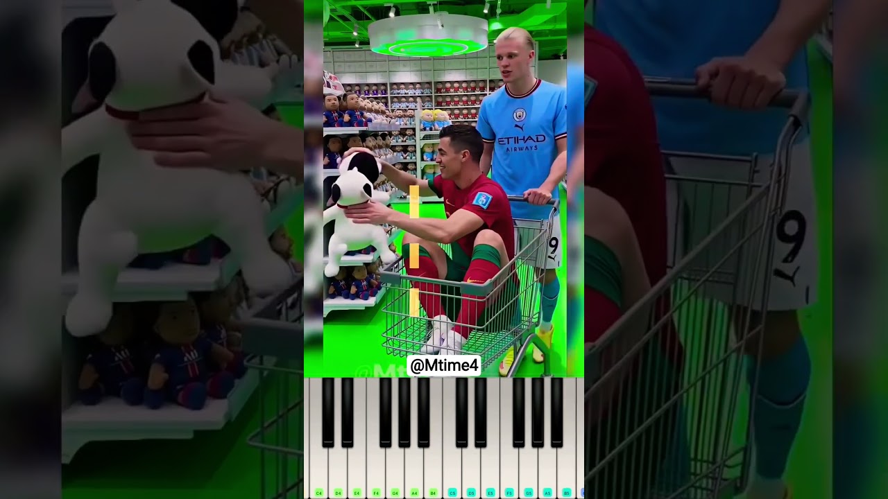 Ronaldo & Halaand Shopping for Plush Toys 😂 @Mtime4 - Piano Tutorial