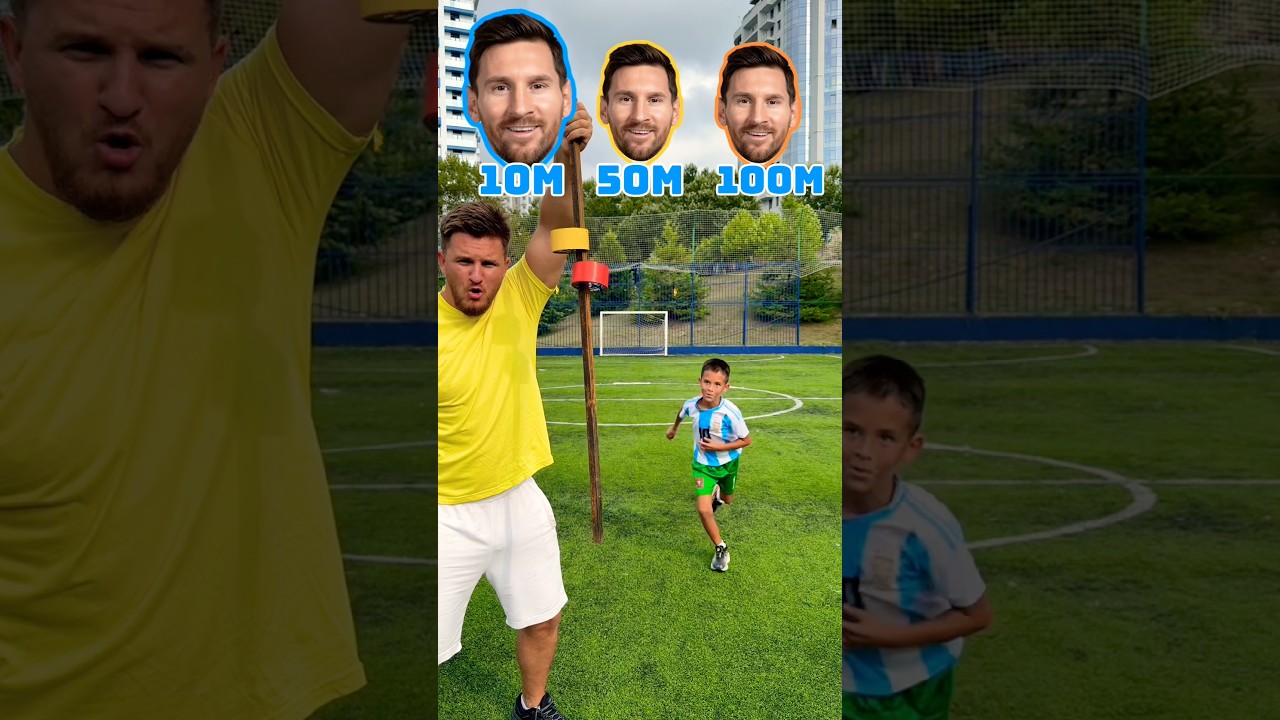 10м | 50м | 100м ⚽️ Messi speed challenge