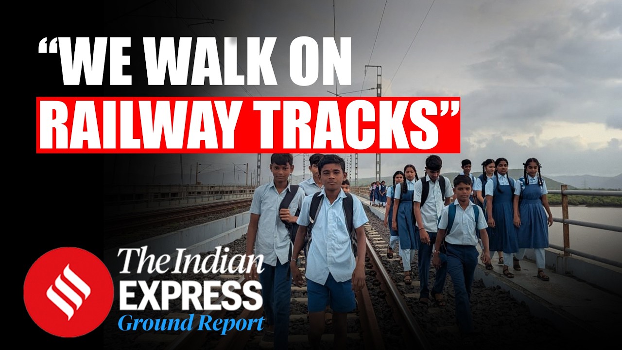 ‘Be Careful, Look Down’: For Wadhiv’s Children, The Way To School Runs Along Railway Tracks