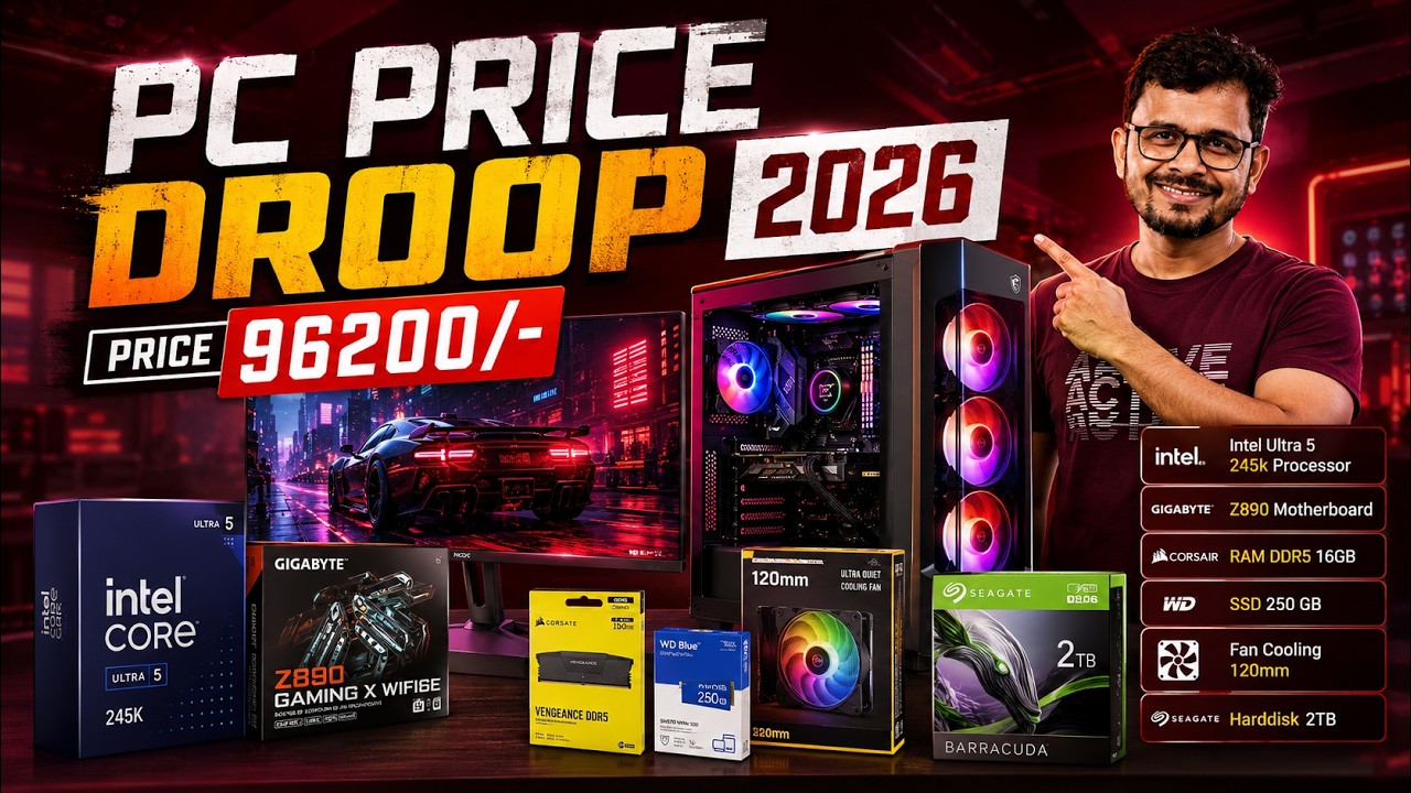 Rs. 96,200/- Intel Core Ultra 5 245K Video Editing PC Build 2026 | 4K Video Editing Pc Build