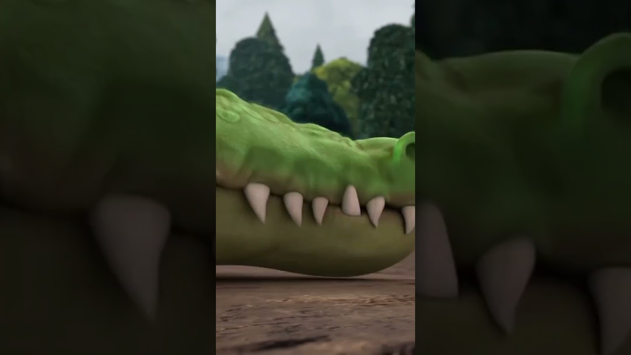 Can the Monster Trucks Defeat a Giant Crocodile??? #shorts