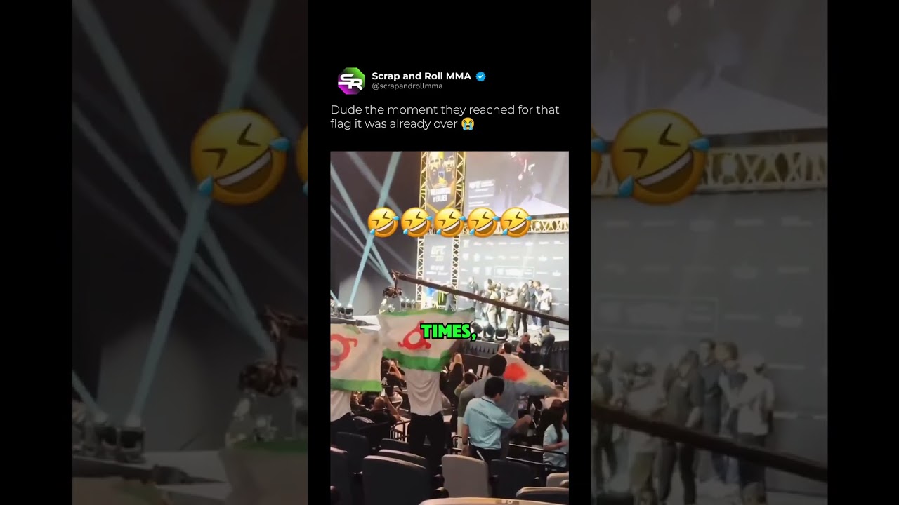 Security Tries to Stop Movsar Fans Flying the Ingushetia Flag at UFC Weigh Ins