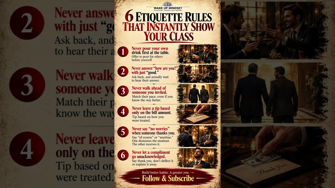 True class is shown in the little things— #etiquette #wisdom