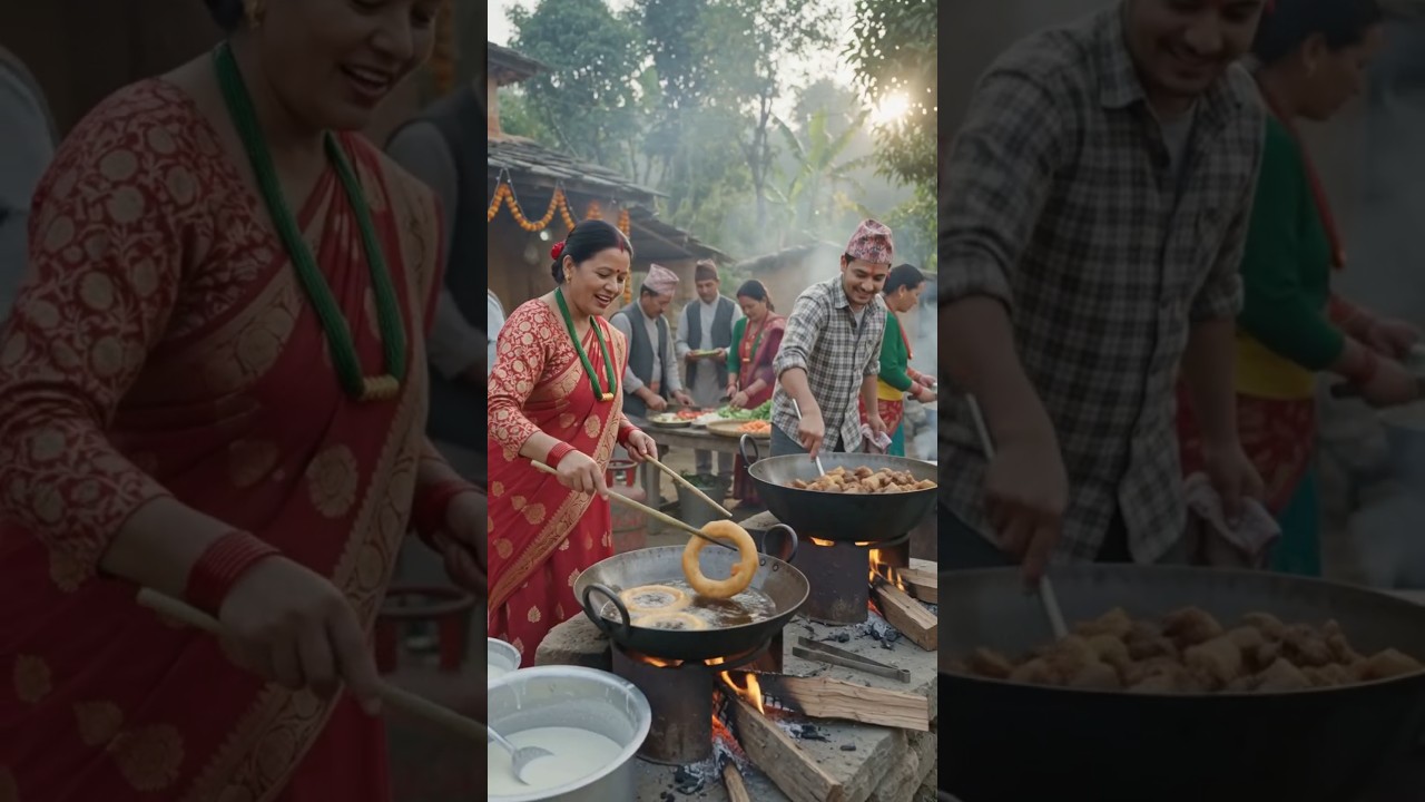 ओहो सेल रोटी 😱😳|| Cooking delicious sel roti & pork curry 😋#trendingshorts #cooking @rojevlogs