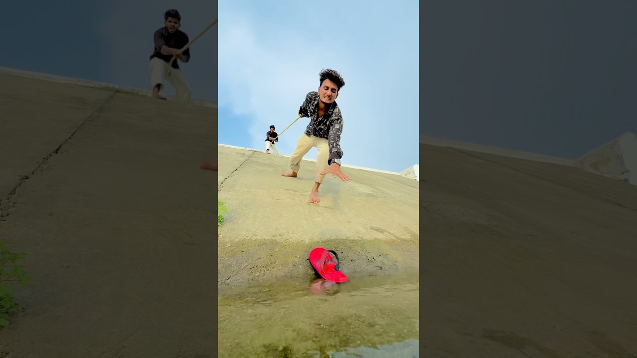 Nehar mai chappal🩴￼ ger gaya #shortsfeed #viralvideo #funny #comedy