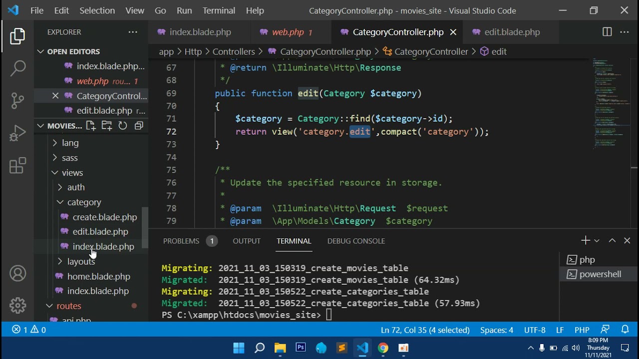 Updating Category & Edit Category || Laravel Crud || By S.Q Web Development Tutorials