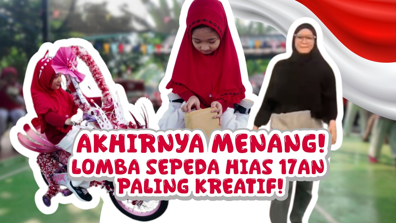 Lomba 17 Agustusan Menang Ga Ya?????? #raisya #hiassepeda #lomba