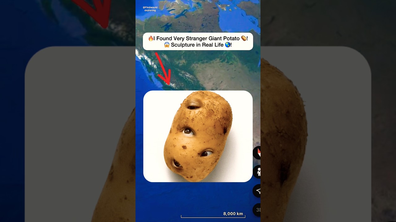🔥 I Found Very Strange Giant Potato 🥔 in Real Life On Google Earth 🌏! #shorts #findwouldexploring