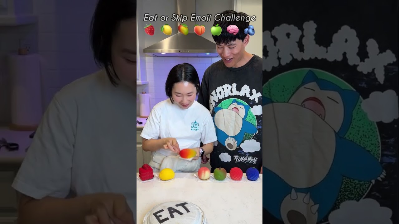 EAT or SKIP Emoji Challenge 🥭🍑🍏🧠🫐 🍓🍋 (Part 3)
