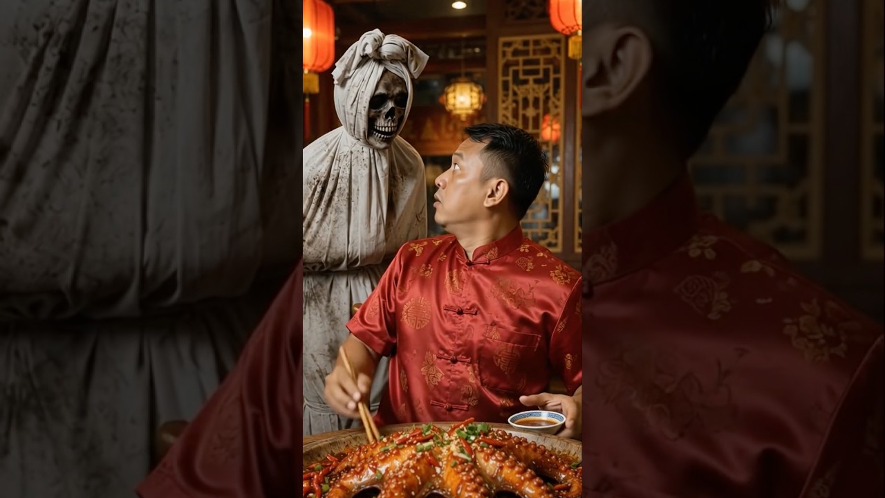 LAGI MAKAN GURITA, LUPA BACA DOA!! #mukbang #food #horror #lucu