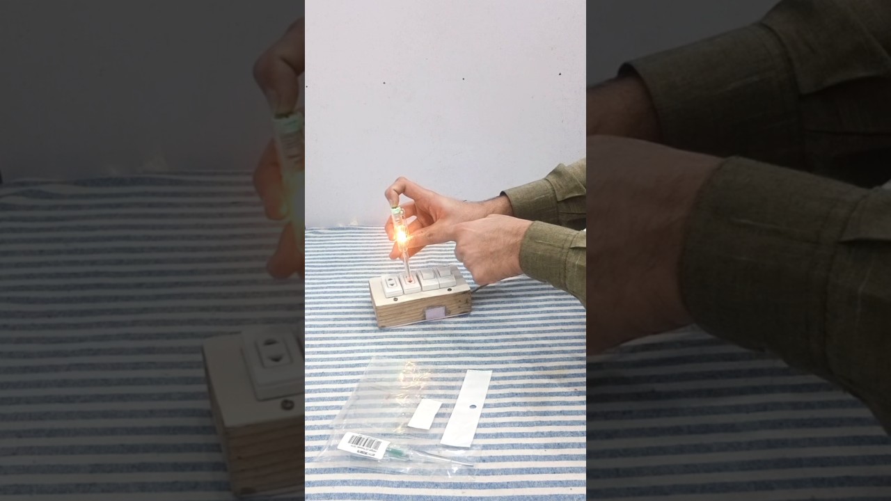 Induction Voltage Tester ⚡🪛 #shorts