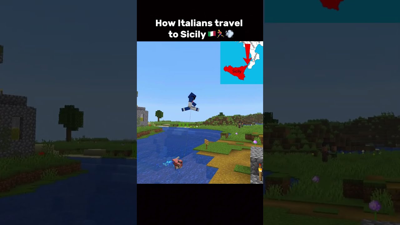 This is how we travel to Sicily 🇮🇹 #minecraft #funny #gaming