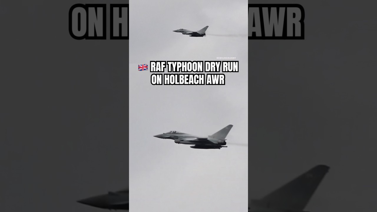 🇬🇧 Typhoon Jet Dry Run RAF Holbeach Range #fighterjet #military #airforce #fyp