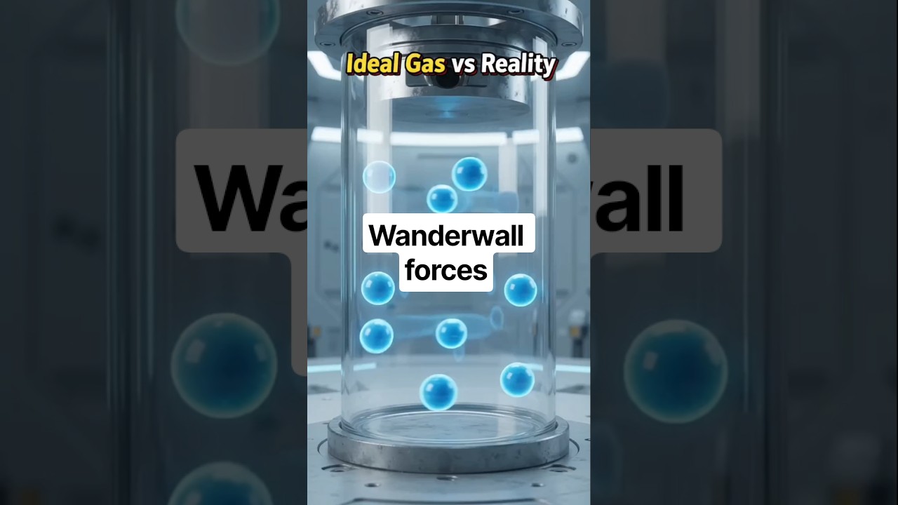 The Truth Inside a Gas Cylinder! 🤯 Van der Waals Force Explained #shorts #physics