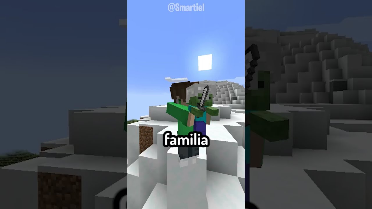 Cómo Sobrevivir a un Mini Zombi #shorts #minecraft