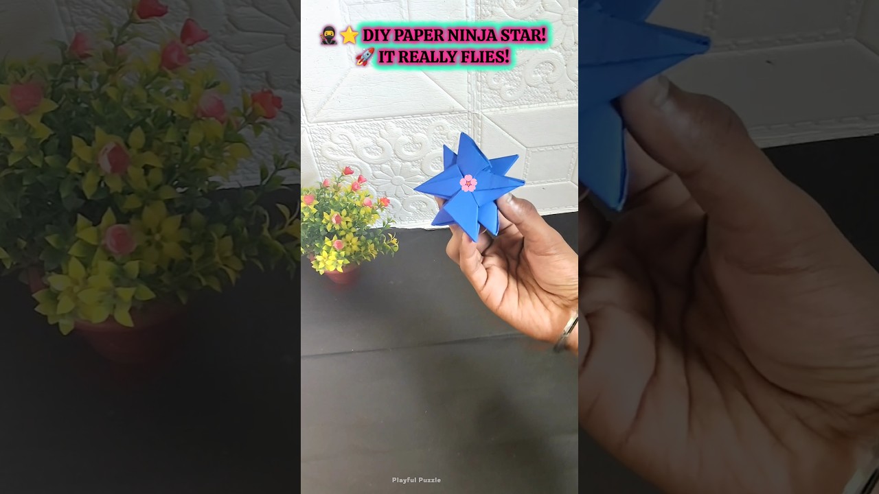 DIY Paper Ninja Star Craft for Kids🥷🏻⭐ #youtubeshorts #shortsfeed #trending #diy #craft #shorts
