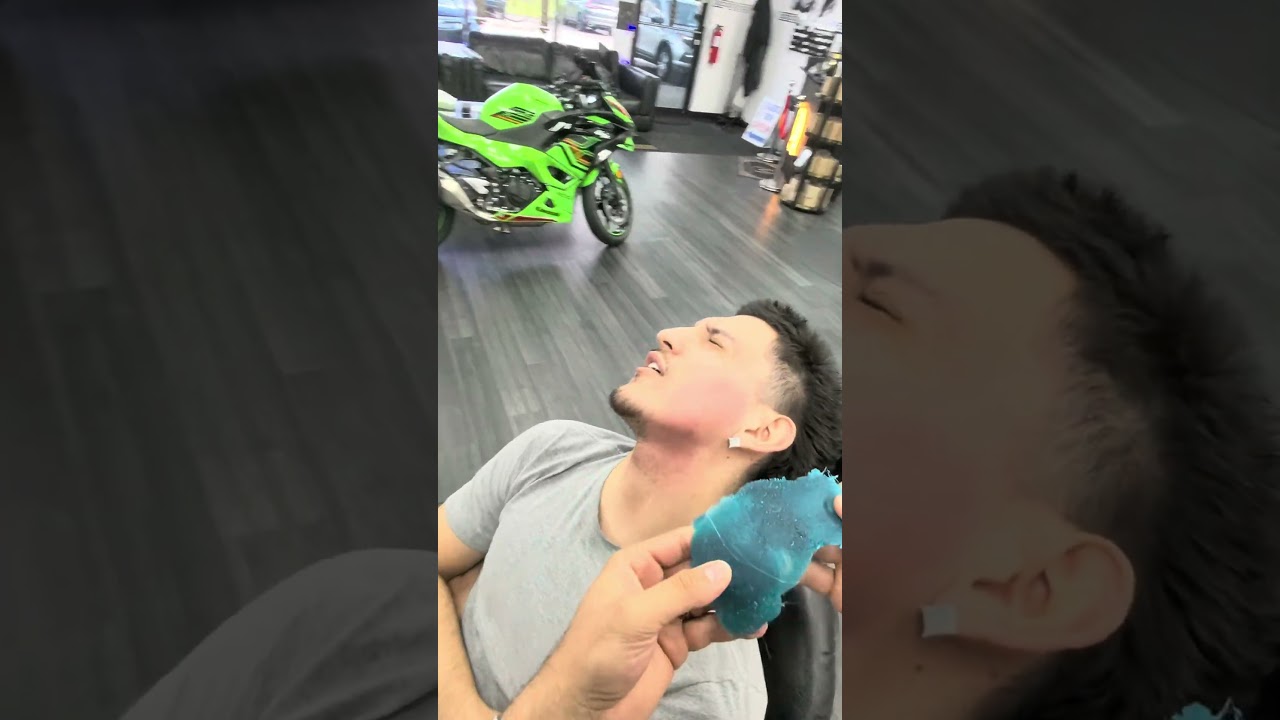Wax attack 🤣#wax #waxing #barber #barbershop #funny
