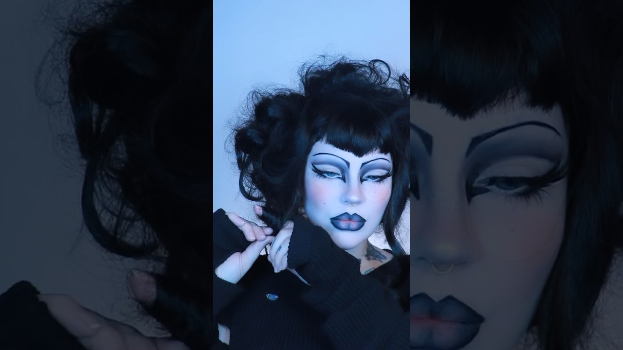 this would be my everyday look if i wasnt lazy #tradgoth #makeup #gothmakeup