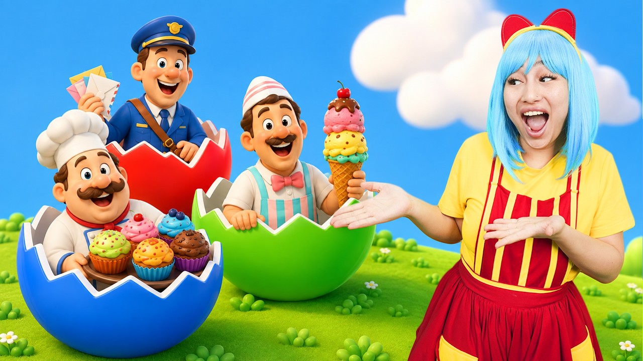 Surprise Egg with Muffin Man and Ice Cream Man 🥚🧁🍦 +MORE | Kids Songs & Nursery Rhymes | TigiBoo