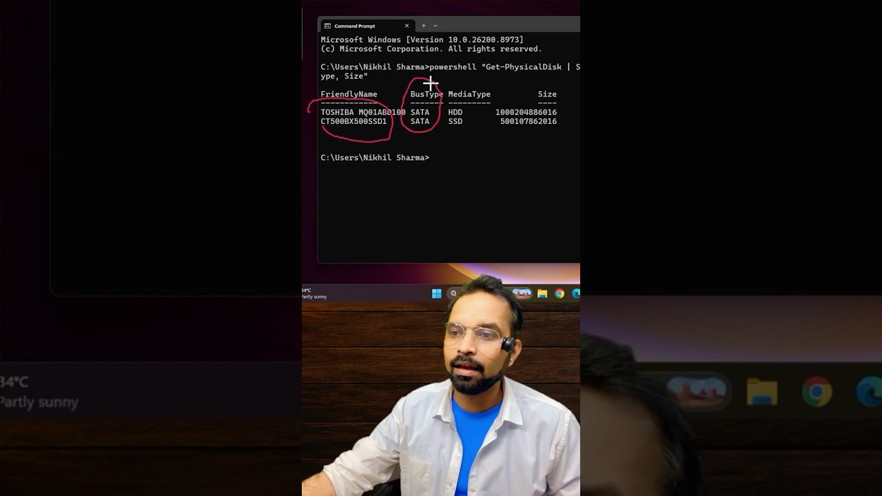 Check your Disk Type using CMD #tech #cmd