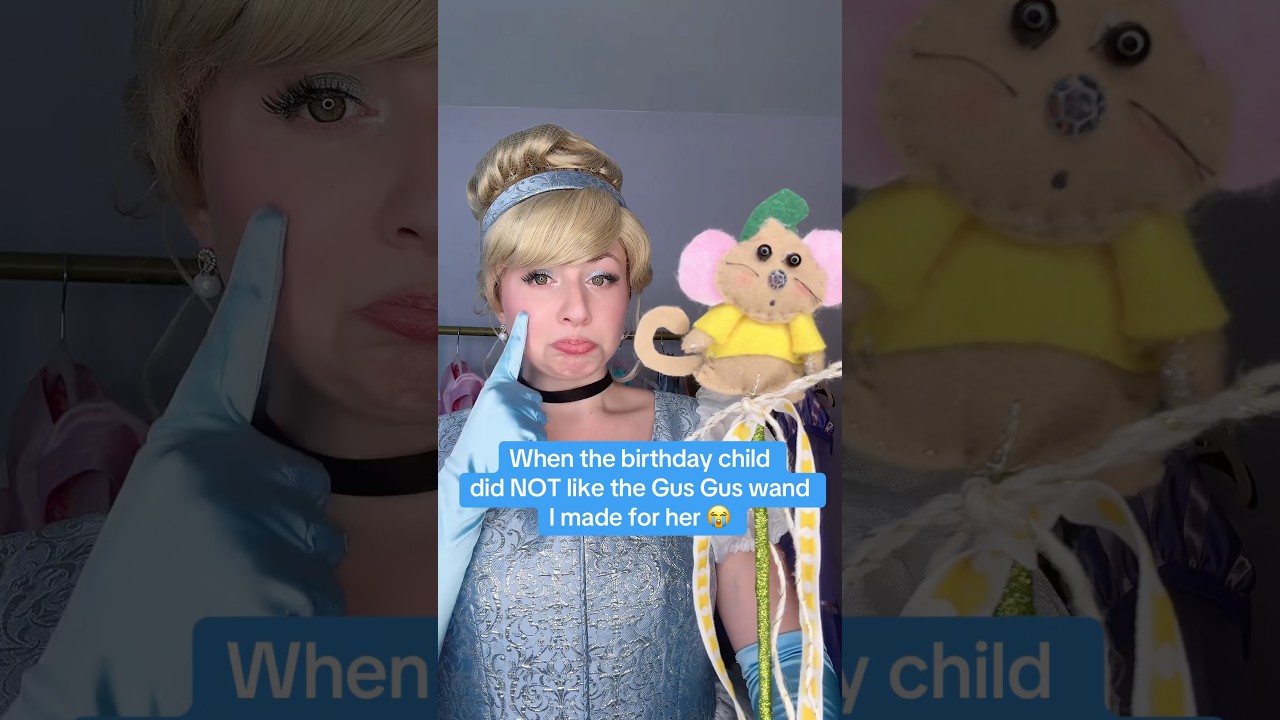 The Birthday Kid Did NOT Like This Wand 😭 #cinderella #shorts #storytime