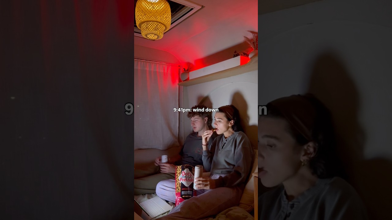 Realistic vanlife evening routine 🚐💨😴 #LovesRVStops #LovesTravelStops #RVing #RVs #RVlife #RV