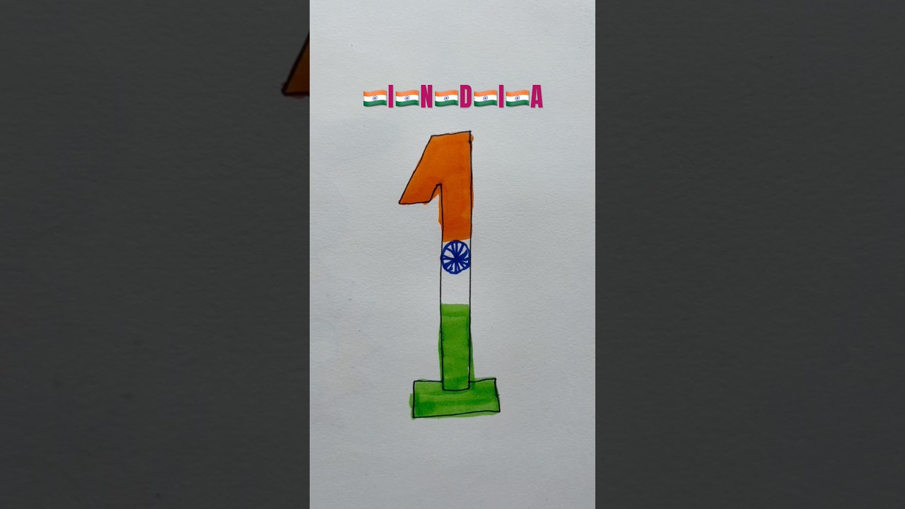 Creative India Flag Art 🇮🇳❤️ #art #creative #drawing #trending #shorts