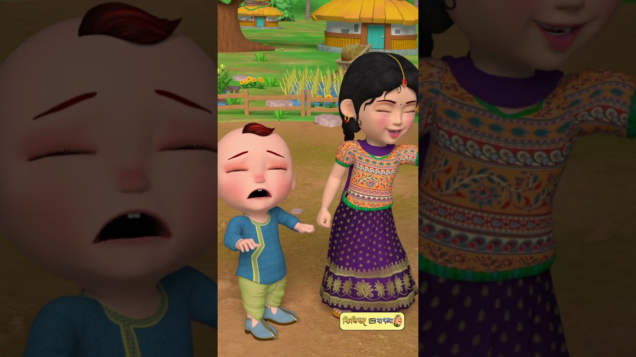 Agdum bagdum ghoda dum saaje | Bengali Rhymes for Children | KiddiesTV Bangla Shorts