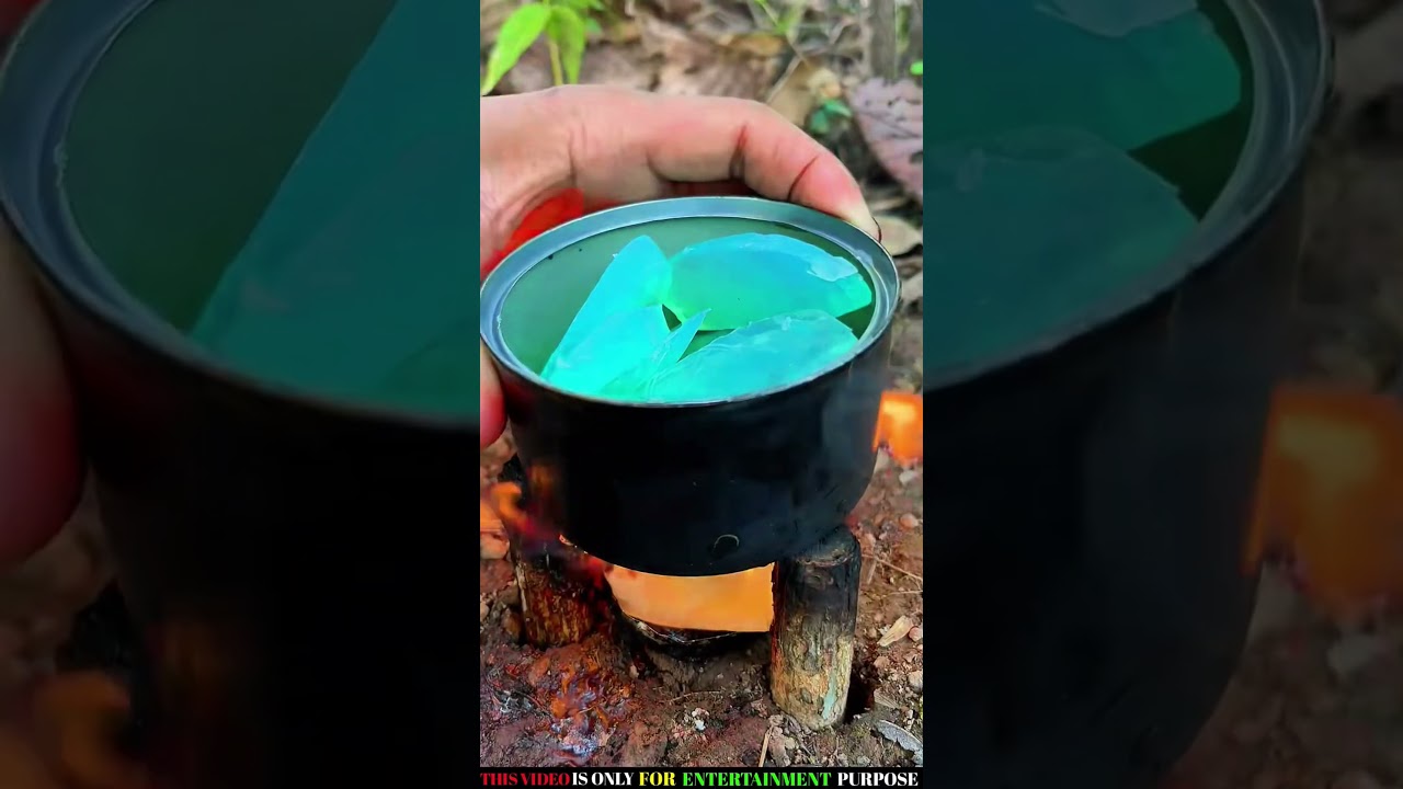 Survival Skills Mom Shows How to Make Soap and Water in forest #campping #outdoors #useful