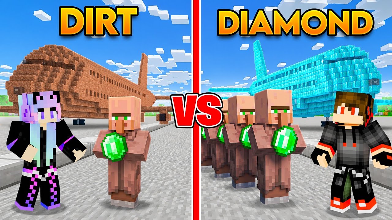 1₹ vs 9999₹ Aeroplane Battle in Minecraft!