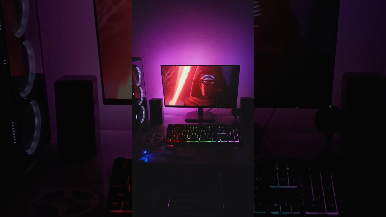 Monitor ambient light....#esp32 #tech #rgblights #gamingsetup #electronics