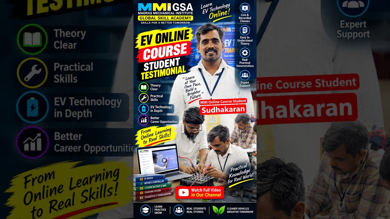 😲 வீட்டிலிருந்தே EV Technology கற்ற Student Experience! 🔥