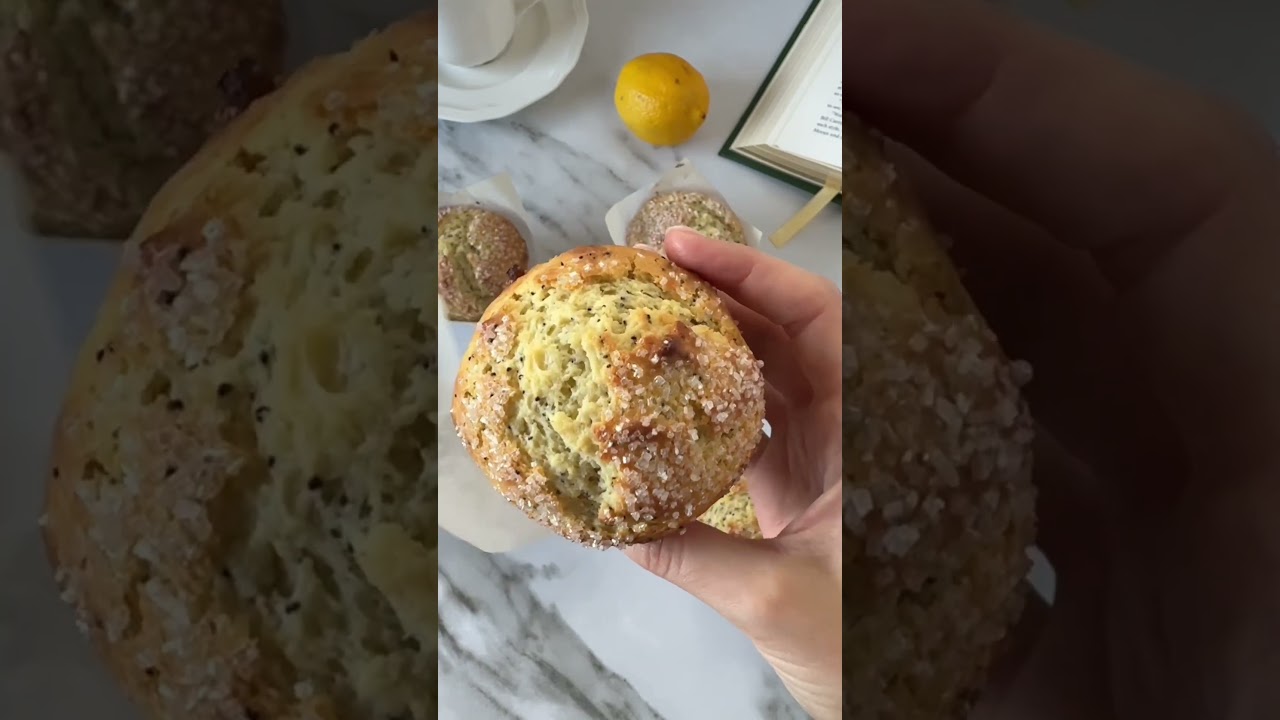 The BEST Lemon Poppy Seed Muffins 🍋✨ (Recipe Coming Soon!) #baking #thebakefeed #bakingfromscratch