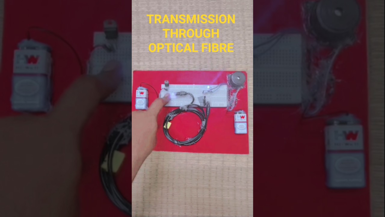 Signal Transmission Through Optical Fibre #science#technology#electronics