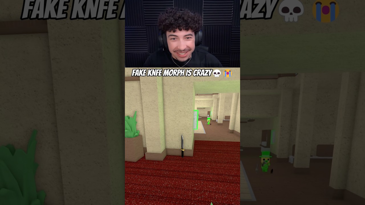 FAKE KNIFE MORPH IS CRAZY💀😭 #roblox #mm2