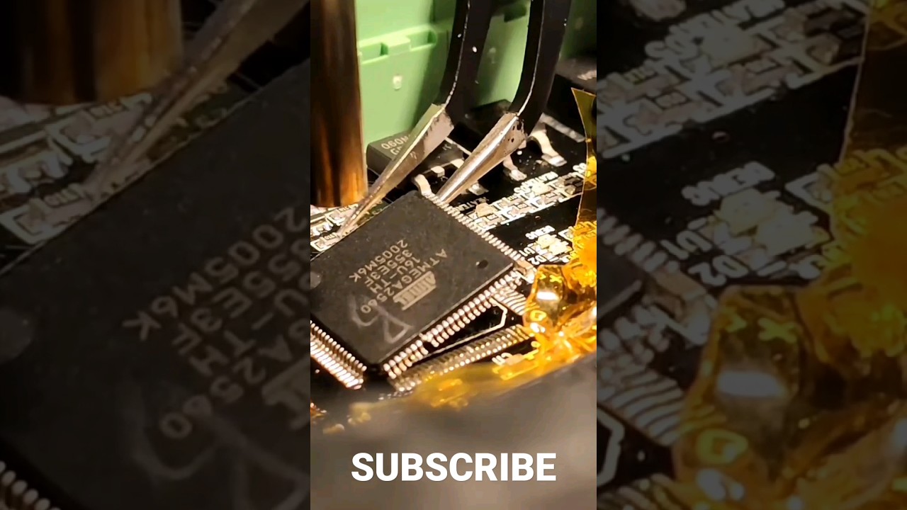Main IC Chip Remove From Manually Heat Gun 💥| Transistor | Capacitors | iron solder #shorts #feed