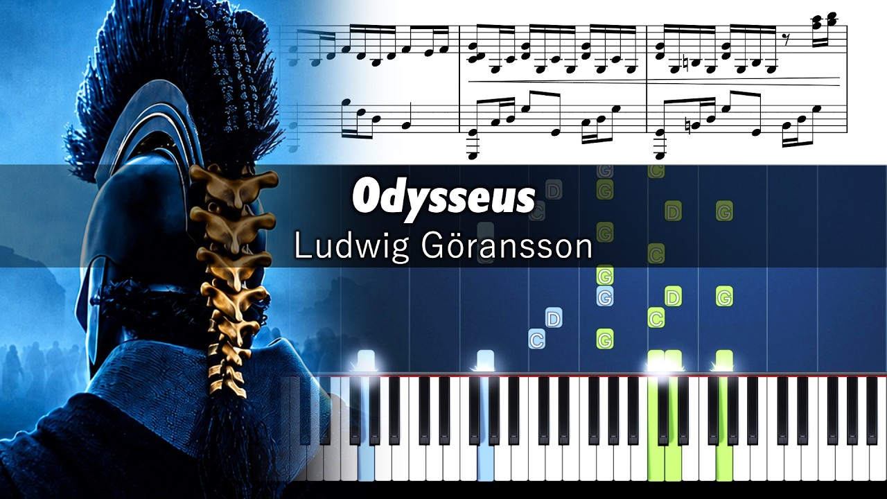 Ludwig Göransson - Odysseus - Piano Tutorial with Sheet Music