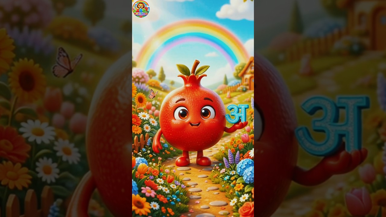 अ से अनार 🍎 | हिंदी वर्णमाला सीखें | Kids Learning Short #shorts #kids #kidsfun