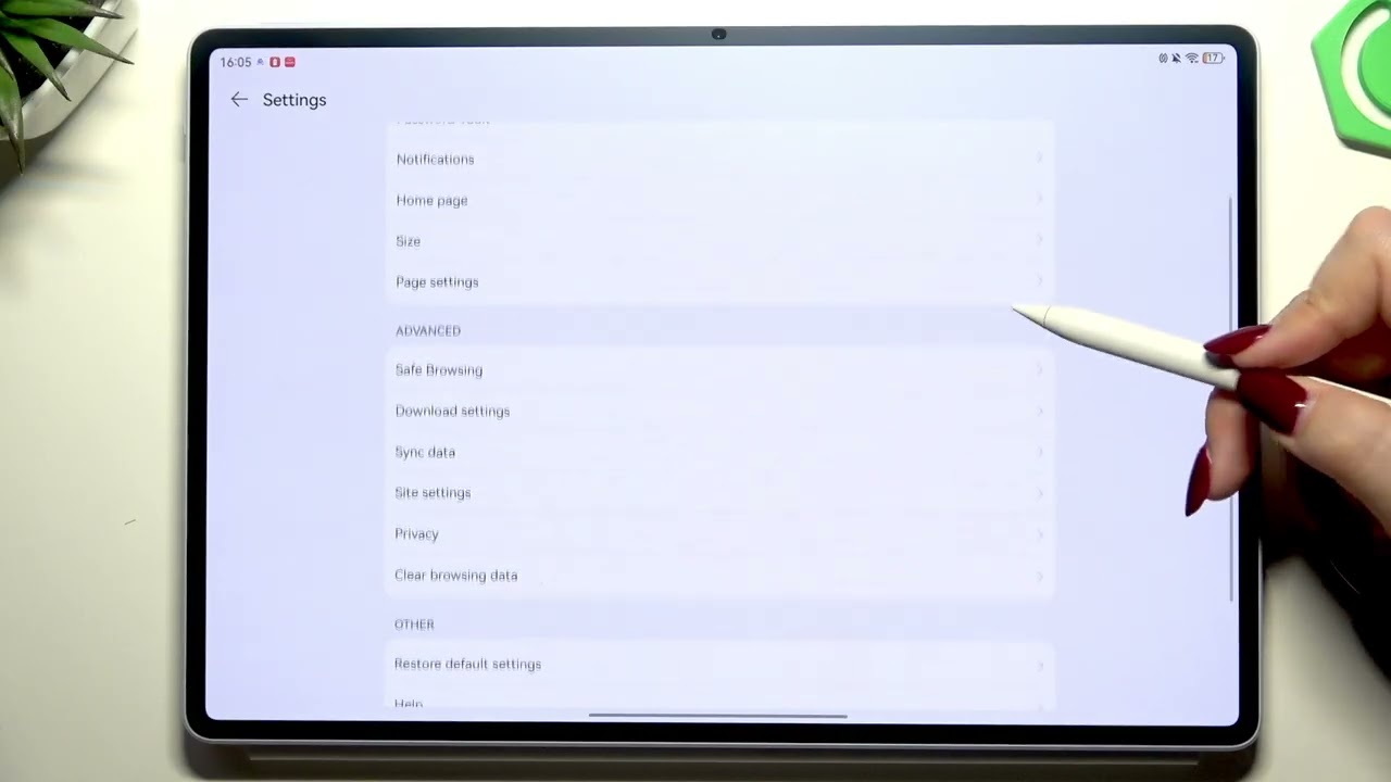 HUAWEI MatePad Air 2026 – How to Clear Browsing Data