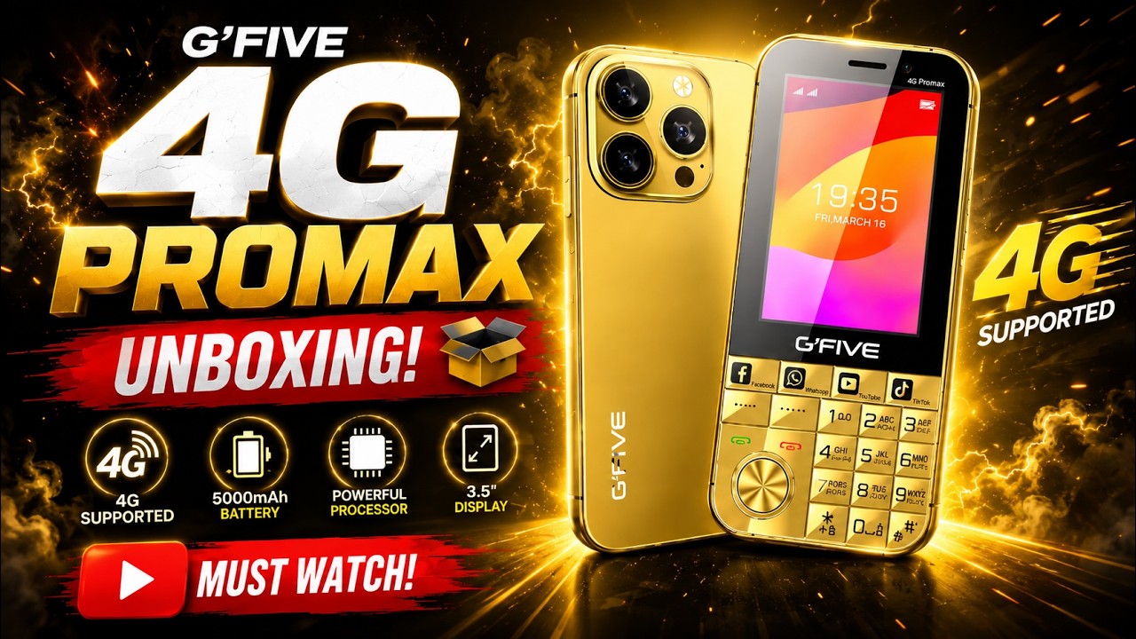 G’FIVE 4G Promax Unboxing & Full Review  5000mAh Battery | Touch & Type 4G Phone | Mobile Tech