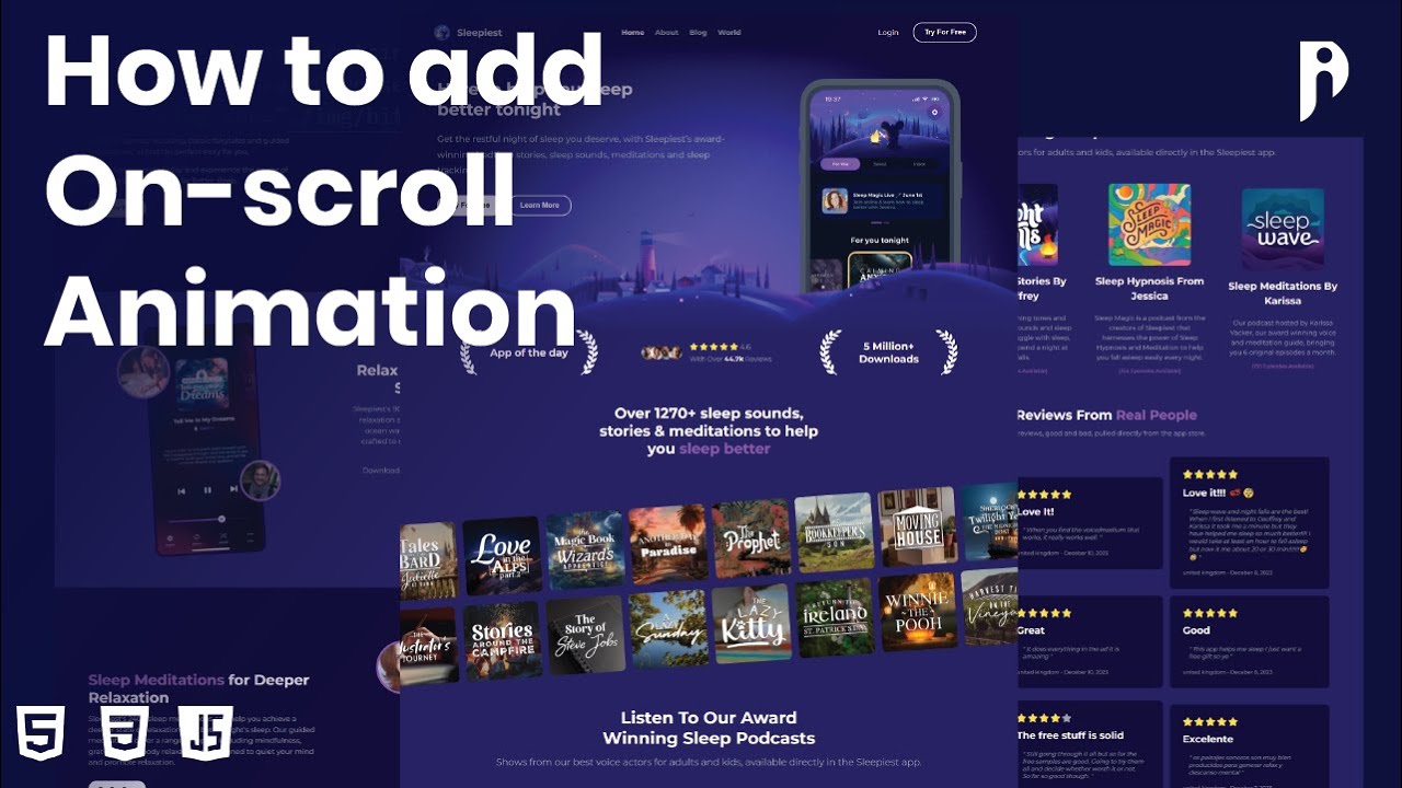 Intersection Observer API - How to add On-scroll Animation to a website | HTML, CSS, and JavaScript