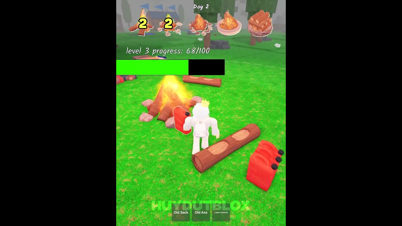 Fuel Canister To Max Campfire🔥 #huydutblox #roblox #99nightintheforest