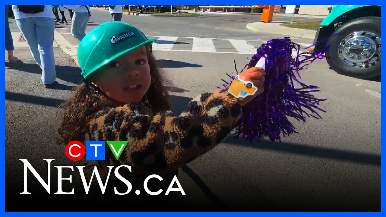 Construction parade brings joy to CHEO patients
