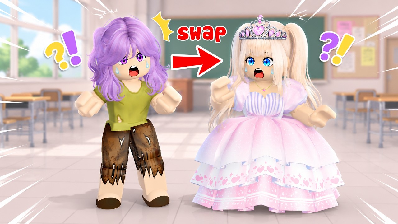 I Swapped Bodies with My Billionaire Classmate  | Violet Roblox TV