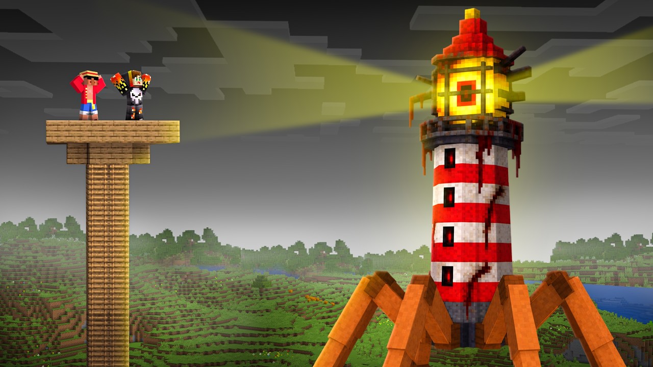 I Survived The LIGHTHOUSE MONSTER In Minecraft!!
